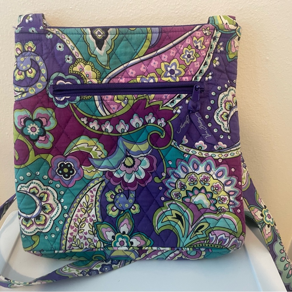 Vera Bradley Heather Purple Green Crossbody Bag